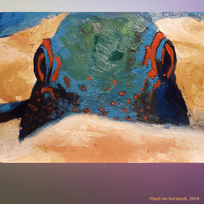 Fisch im Wasser Petra Stelzmüller oil painting details