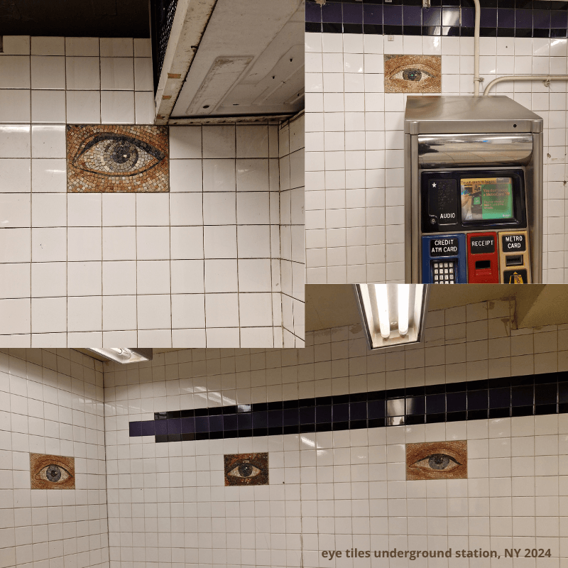 eye tiles in underground station NY Petra Stelzmüller