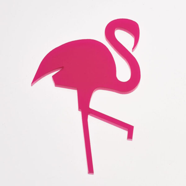 Brosche Design Acryl Flamingo