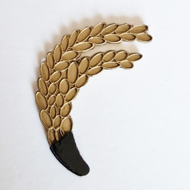 INAHO-KAI Brosche Petra Stelzmüller Karatedo Doshinkan Reisähre Idee Umsetzung Design Tradition Japan Kunst Karateverein