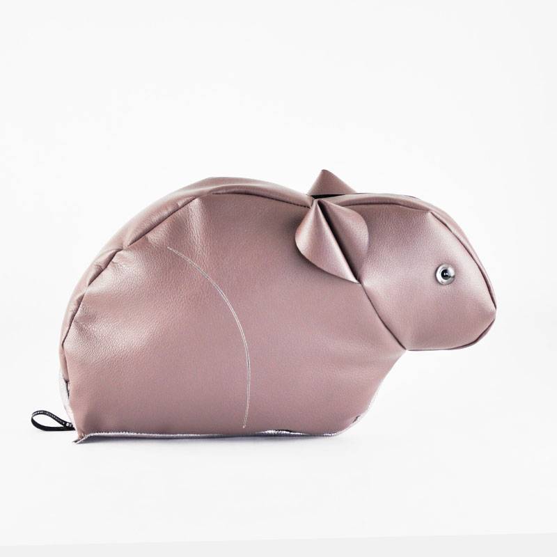 leather rabbit present gift cushion