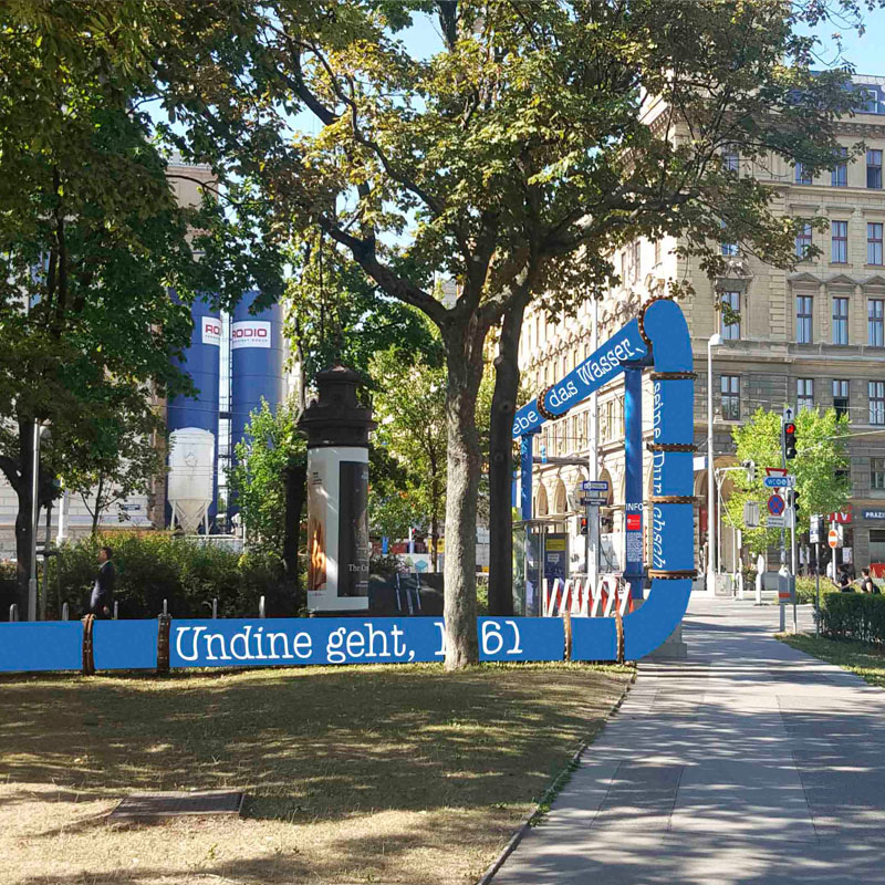 Ingeborg Bachmann Undine geht Kunstprojekt Sigmund Freud Park Petra Stelzmüller